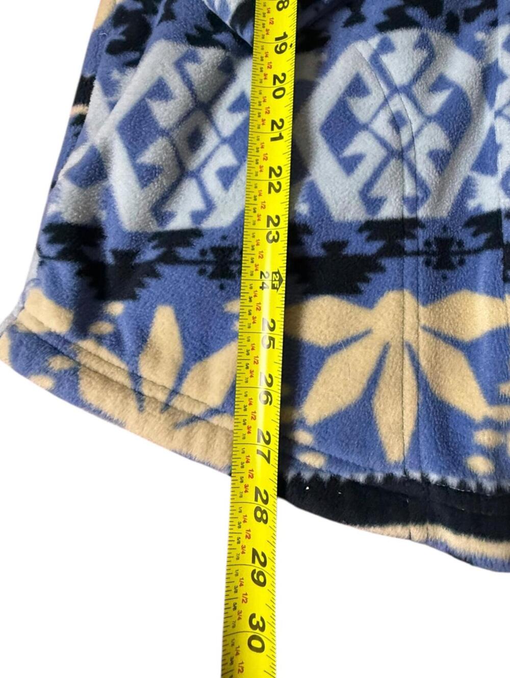 O’Neill Aztec Fleece Button-Up Shacket Blue Yellow Small - Picture 6 of 6